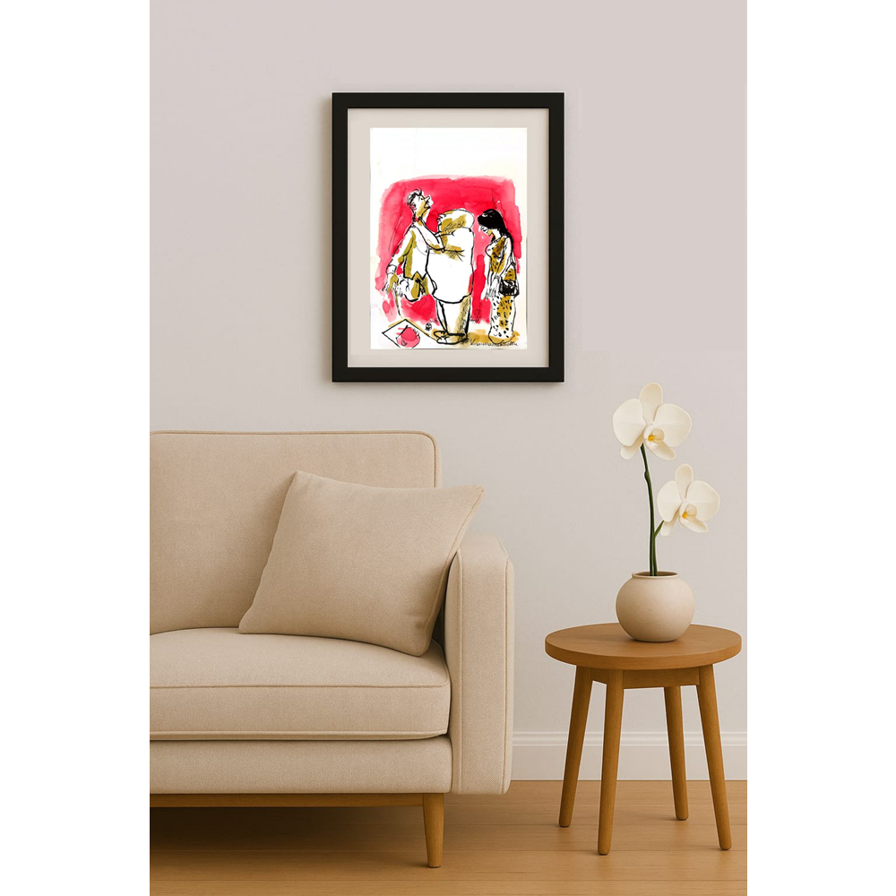 Vasantha Hosabettu 22x16cm Orijinal Karikatür BOD01926