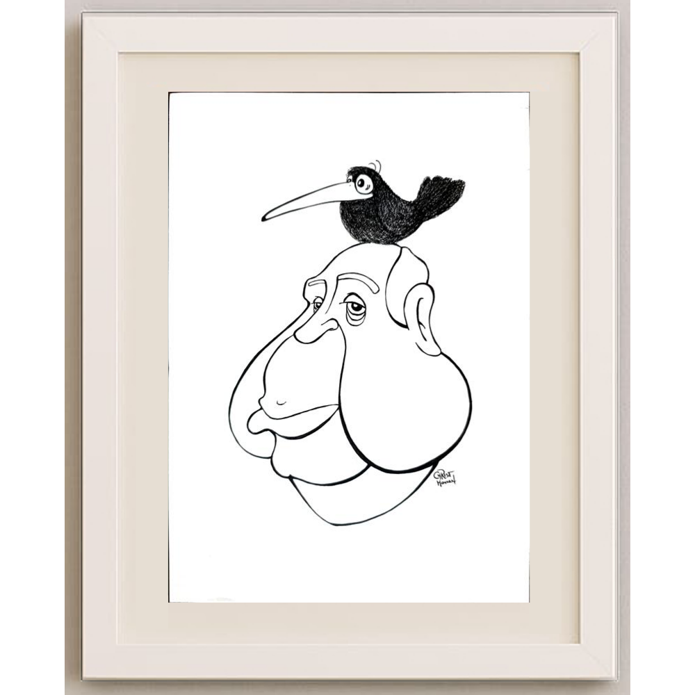Chris Hovian 29x21cm Orijinal Karikatür BOD01930
