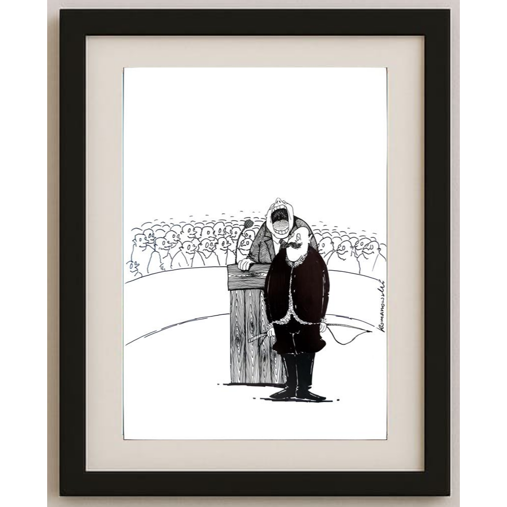 Zdzislaw Romanovski 29x21cm Orijinal Karikatür BOD01933