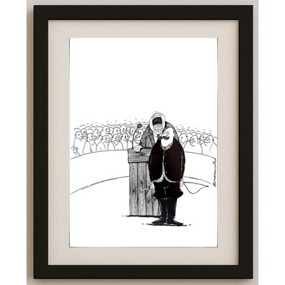 Zdzislaw Romanovski 29x21cm Orijinal Karikatür BOD01933