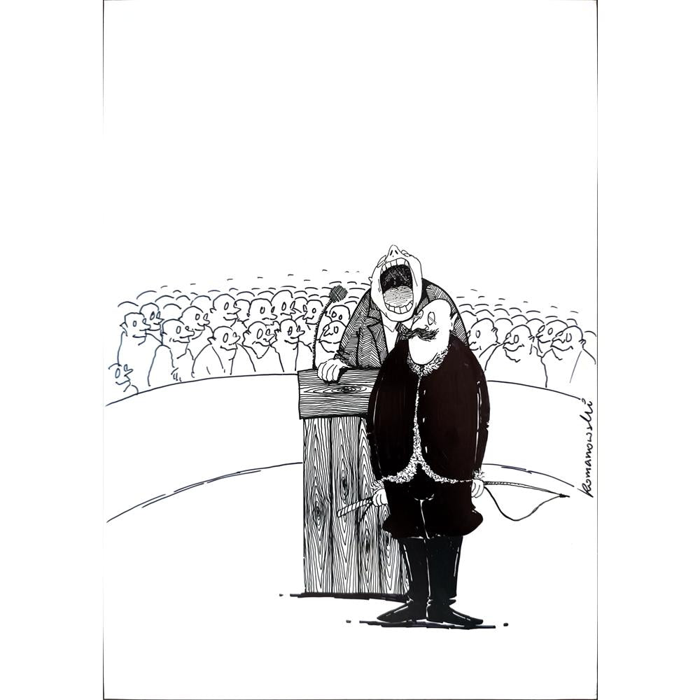 Zdzislaw Romanovski 29x21cm Orijinal Karikatür BOD01933
