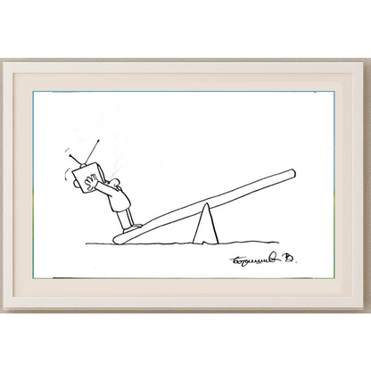 Veselin Borisic 29x21cm Orijinal Karikatür BOD01934