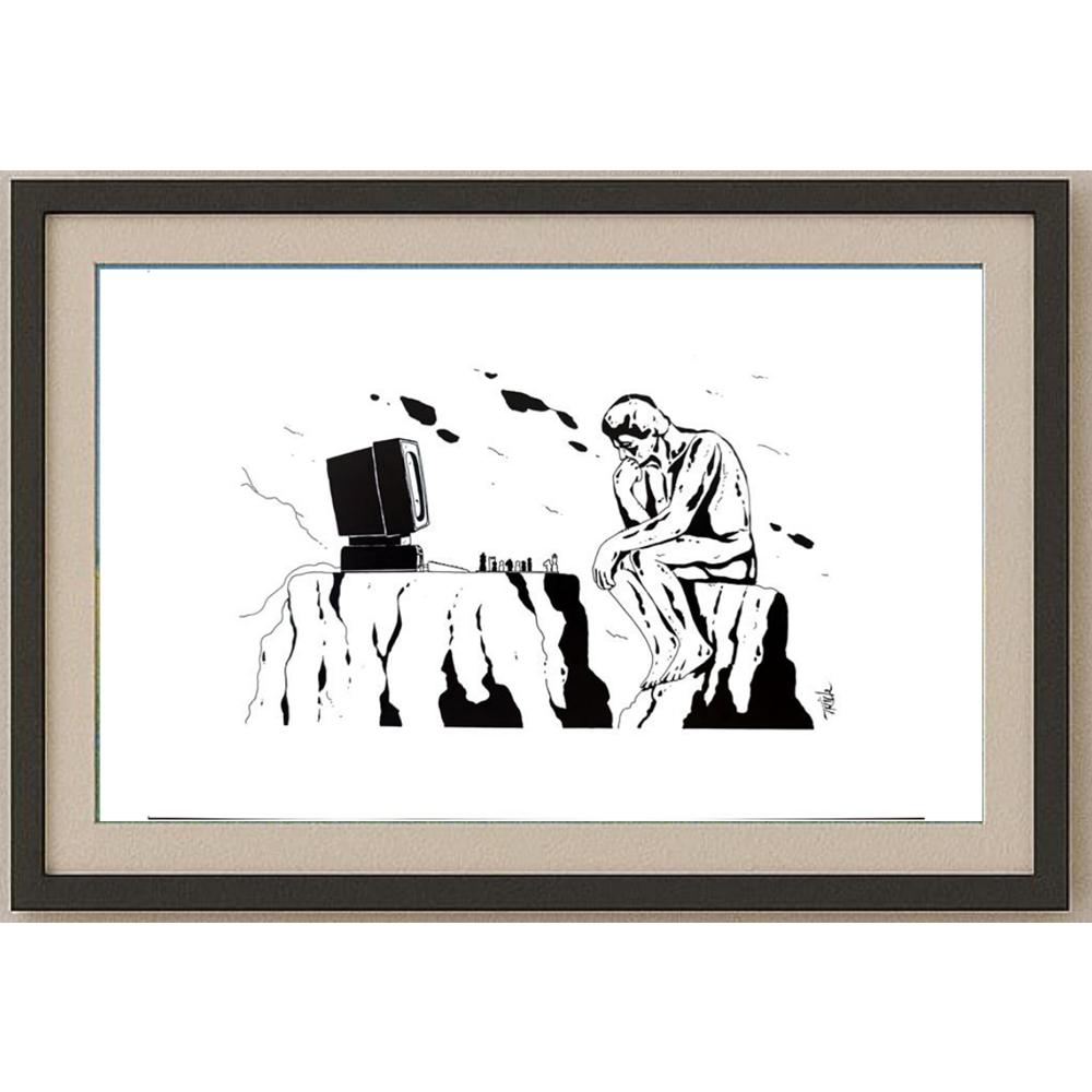 Heymans Patrick 29x21cm Orijinal Karikatür BOD01938