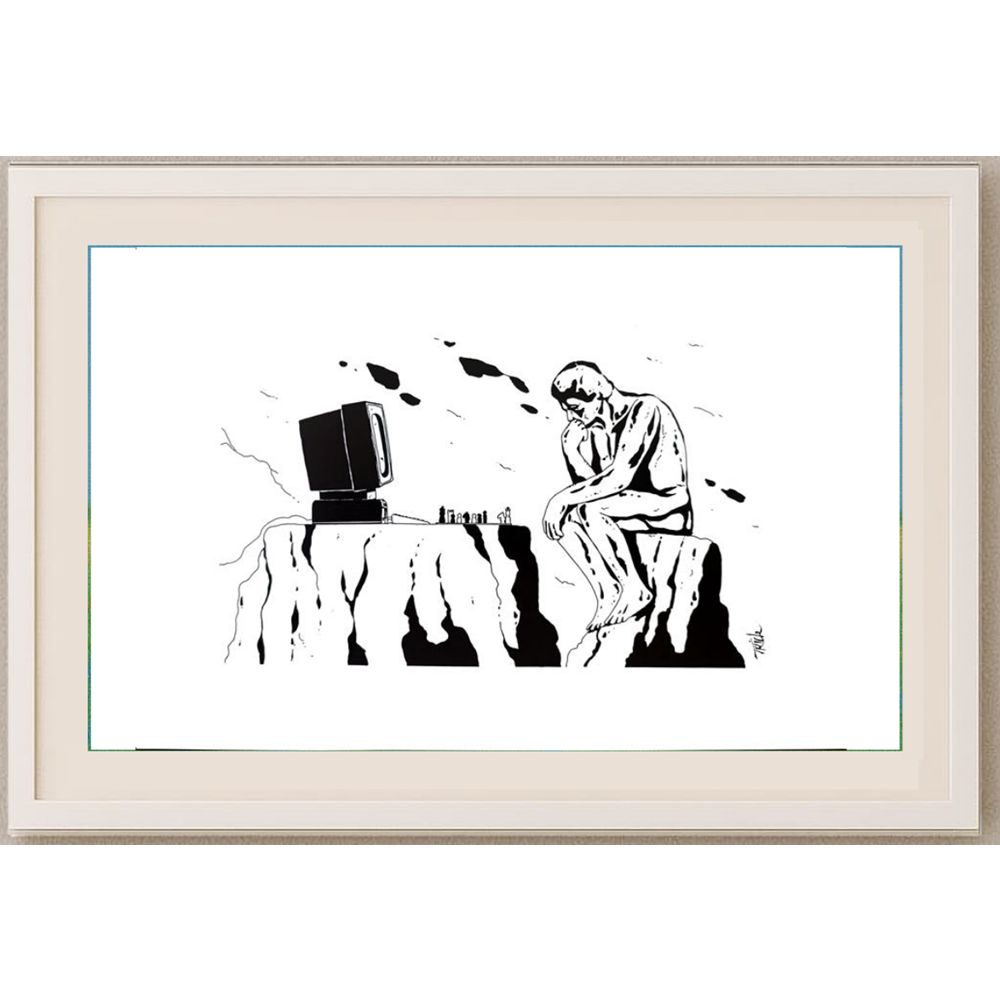 Heymans Patrick 29x21cm Orijinal Karikatür BOD01938
