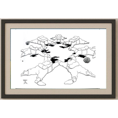 Rahmat Kardan 29x21cm Orijinal Karikatür BOD01940