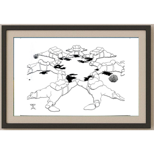 Rahmat Kardan 29x21cm Orijinal Karikatür BOD01940