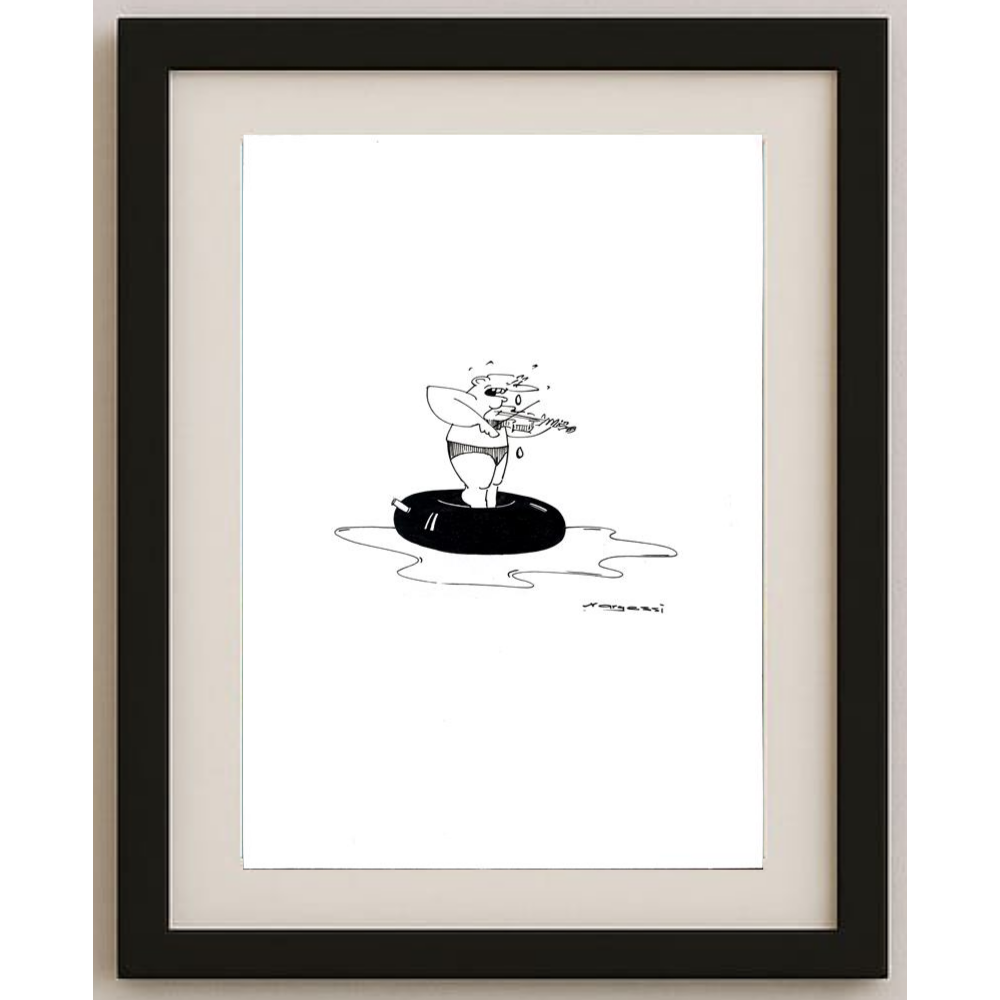 Nargessi Naser 29x21cm Orijinal Karikatür BOD01943