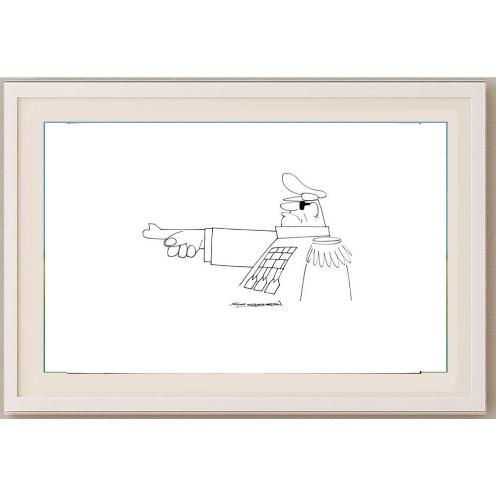 Nargessi Naser 29x21cm Orijinal Karikatür BOD01944