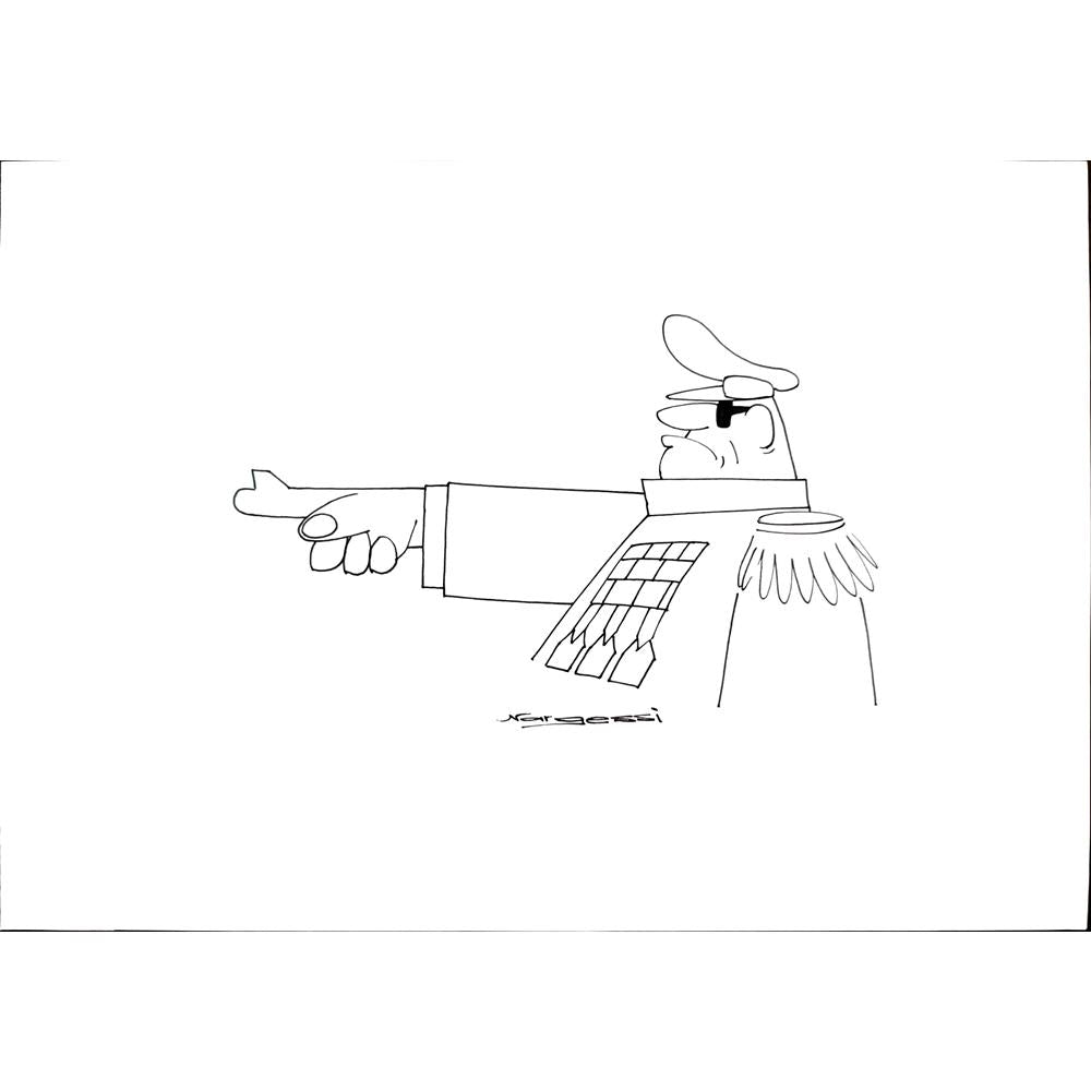 Nargessi Naser 29x21cm Orijinal Karikatür BOD01944