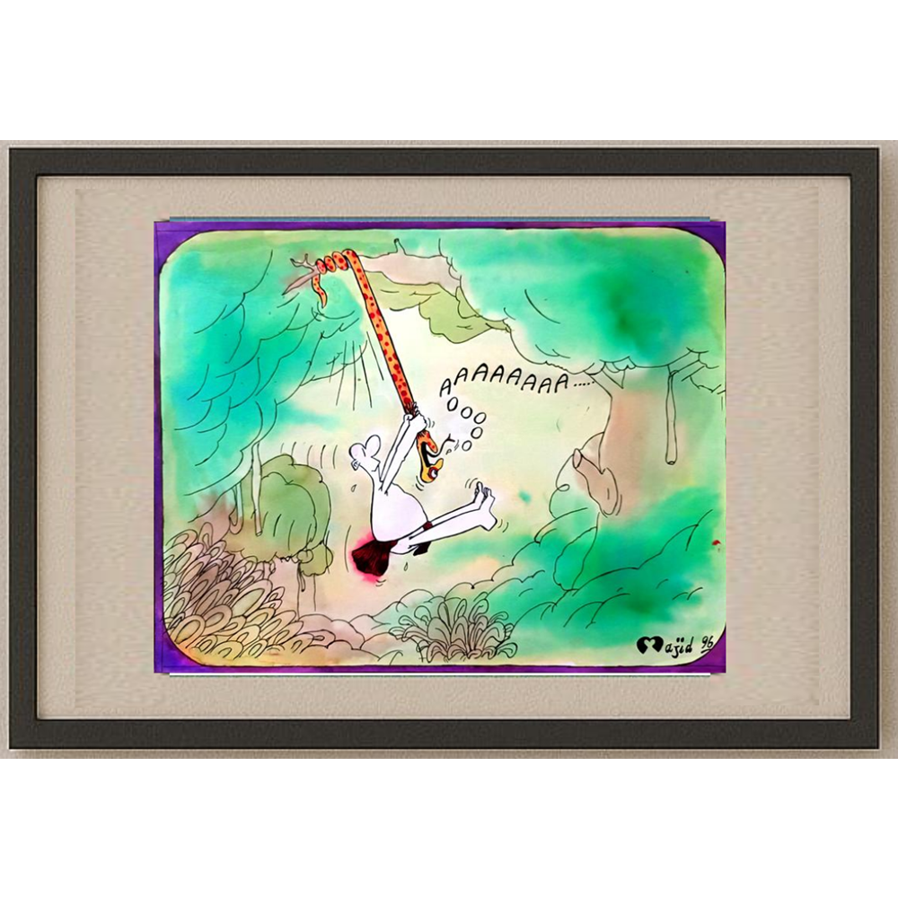 Mahyan Khosro Anjom 24x21cm Orijinal Karikatür BOD01948