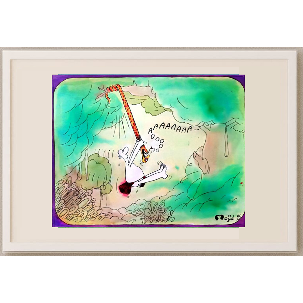 Mahyan Khosro Anjom 24x21cm Orijinal Karikatür BOD01948