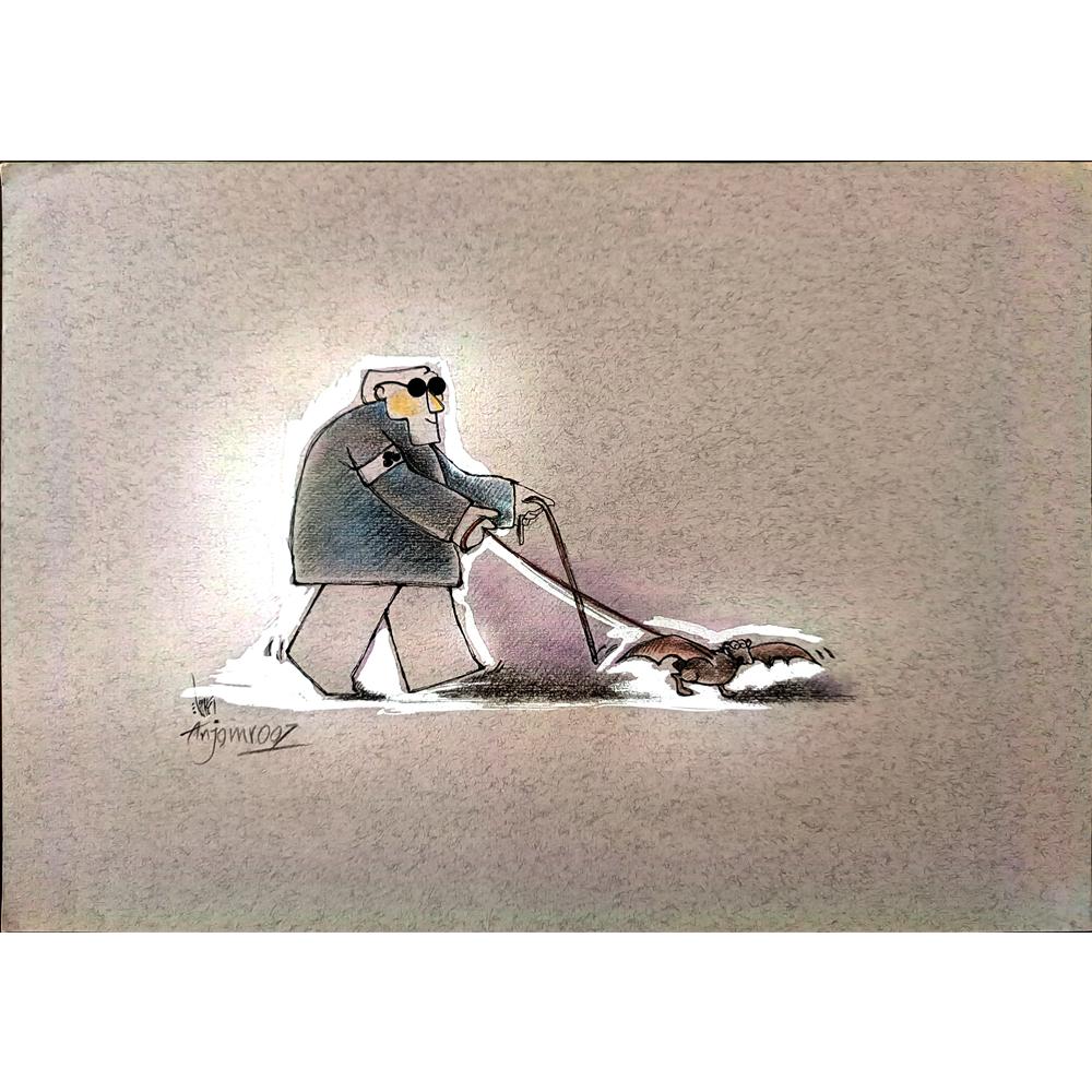 Sepideh Anjomrooz 29x21cm Orijinal Karikatür BOD01949