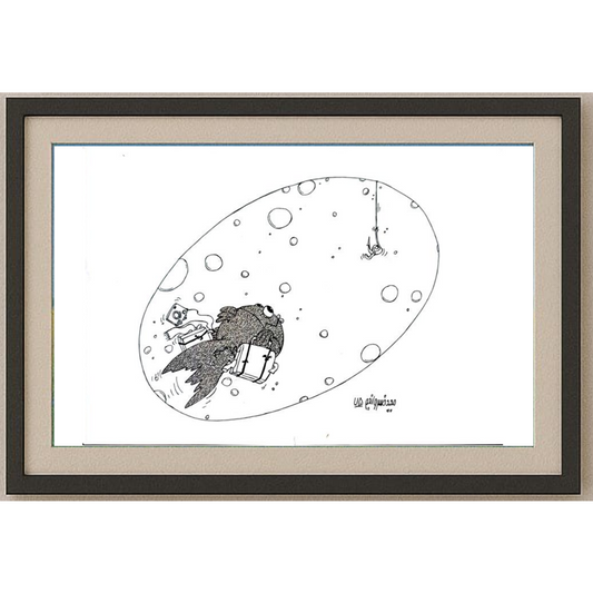 Mahyan Khosro Anjom 29x21cm Orijinal Karikatür BOD01950