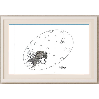 Mahyan Khosro Anjom 29x21cm Orijinal Karikatür BOD01950