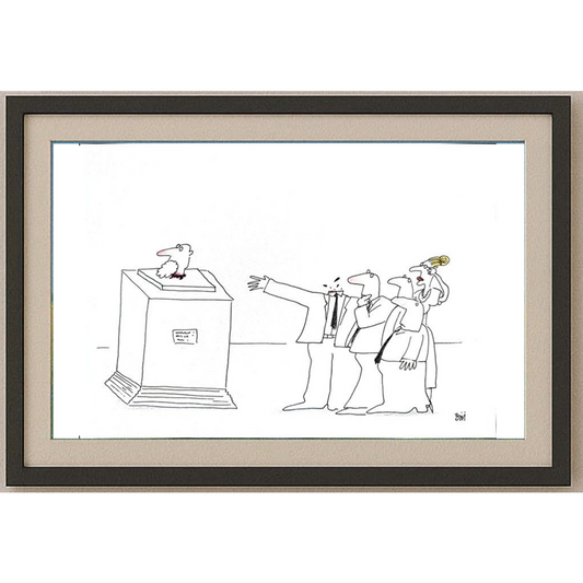 Masoud Ziaei Zardkhashosei 29x21cm Orijinal Karikatür BOD01954