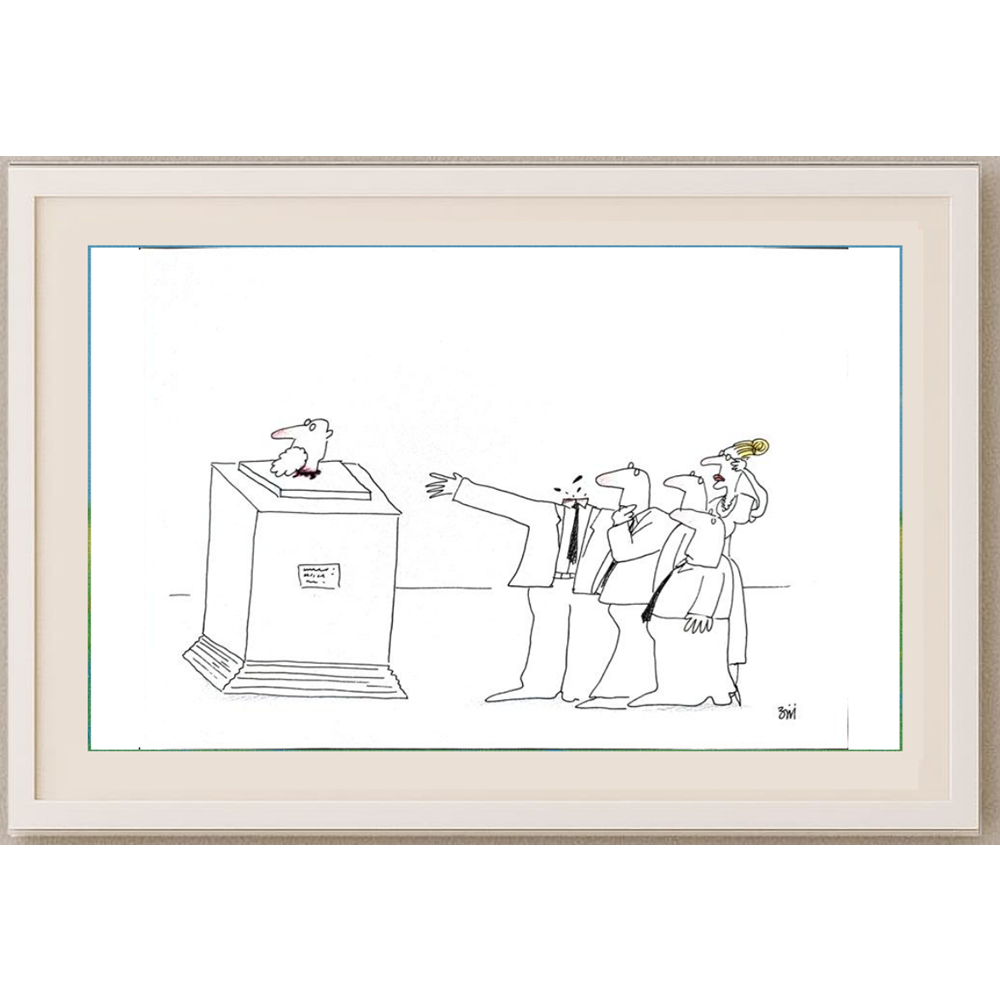 Masoud Ziaei Zardkhashosei 29x21cm Orijinal Karikatür BOD01954