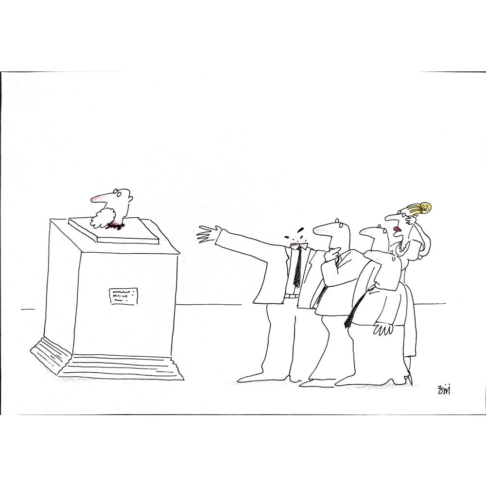 Masoud Ziaei Zardkhashosei 29x21cm Orijinal Karikatür BOD01954