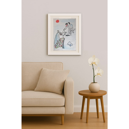 Rooshan Gataullin 43x30cm Orijinal Karikatür BOD01958