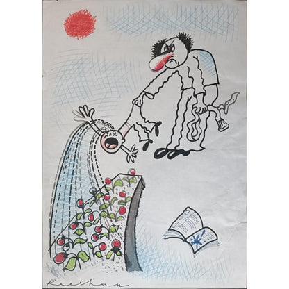 Rooshan Gataullin 43x30cm Orijinal Karikatür BOD01958