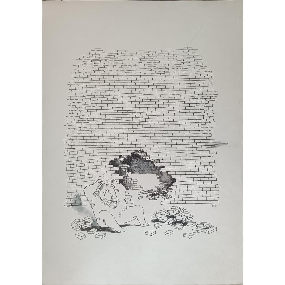 Daniela Zacharova 43x30cm Orijinal Karikatür BOD01964