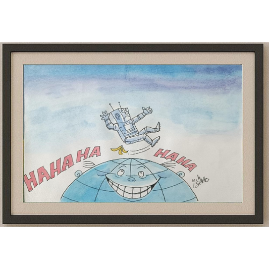 Norman İsaac 22x14cm Orijinal Karikatür BOD01968