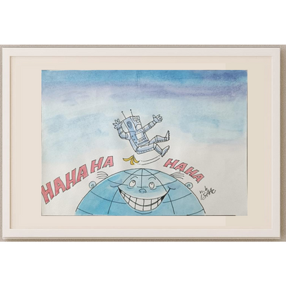 Norman İsaac 22x14cm Orijinal Karikatür BOD01968