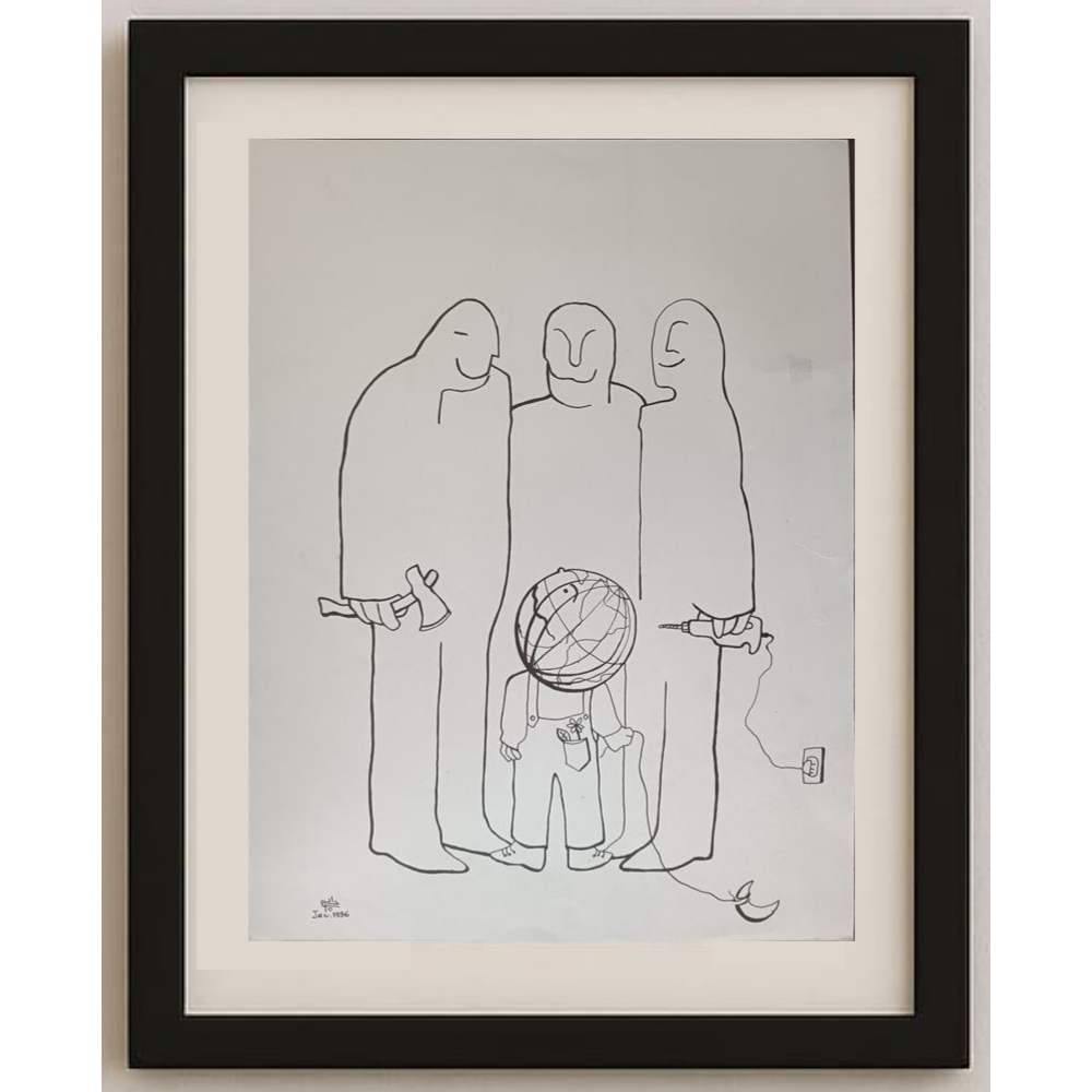 Soudabeh Memarzadeh 43x30cm Orijinal Karikatür BOD01971
