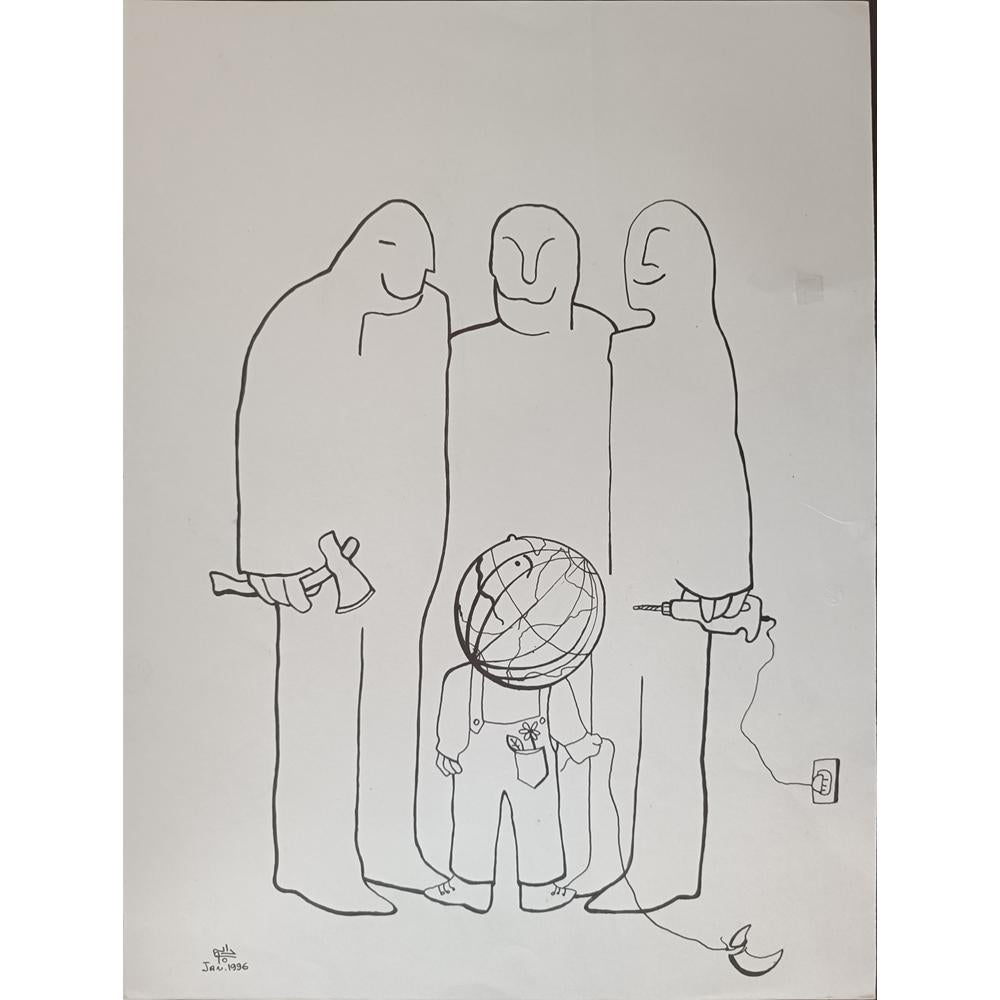 Soudabeh Memarzadeh 43x30cm Orijinal Karikatür BOD01971