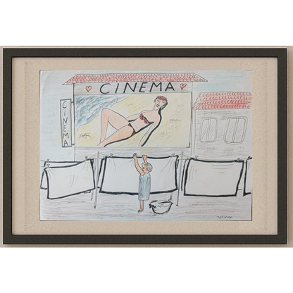 Michael Tetievski 29x21cm Orijinal Karikatür BOD01981