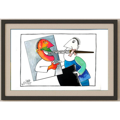 Mohammed Effat 35x25cm Orijinal Karikatür BOD01986