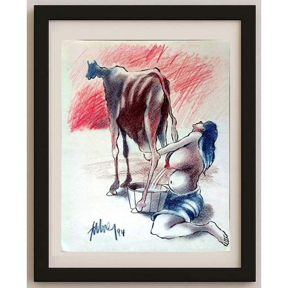 Alper Susuzlu 26x21cm Orijinal Karikatür BOD01988