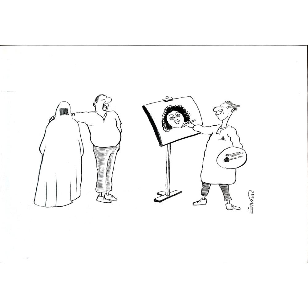 Zivanic Gostimir 29x21cm Orijinal Karikatür BOD01992