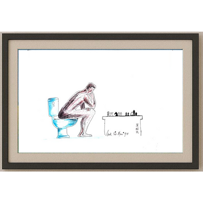 Mok Siu Man 35x25cm Orijinal Karikatür BOD01994