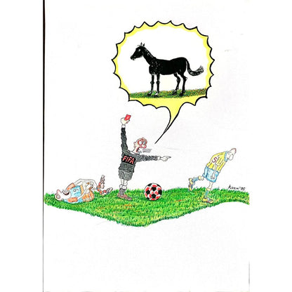 Kostadin Naskov 43x30cm Orijinal Karikatür BOD01996