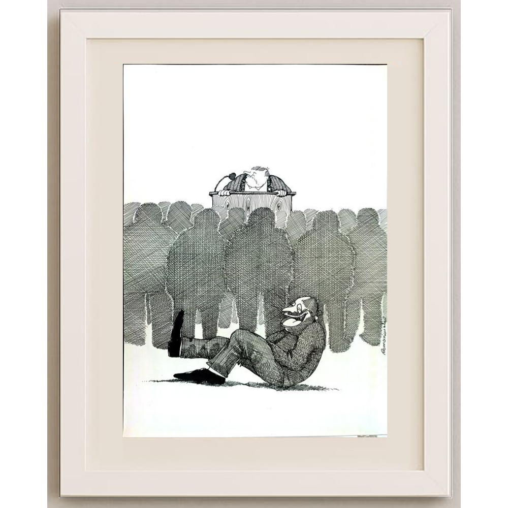 Zdzislaw Romanovski 29x21cm Orijinal Karikatür Tablo BOD02000