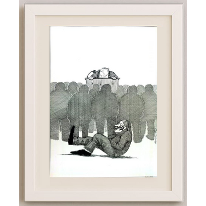 Zdzislaw Romanovski 29x21cm Orijinal Karikatür Tablo BOD02000