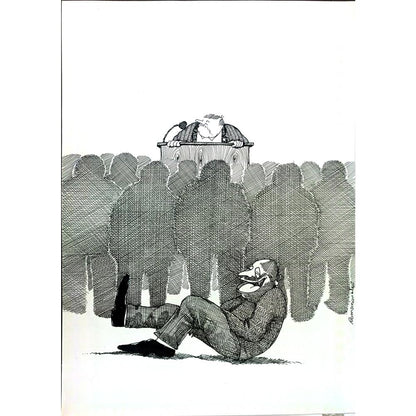 Zdzislaw Romanovski 29x21cm Orijinal Karikatür Tablo BOD02000