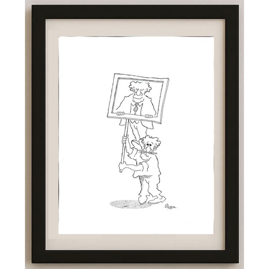 Zdenko Puhin 35x25cm Orijinal Karikatür Tablo BOD02001