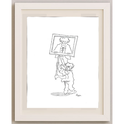 Zdenko Puhin 35x25cm Orijinal Karikatür Tablo BOD02001