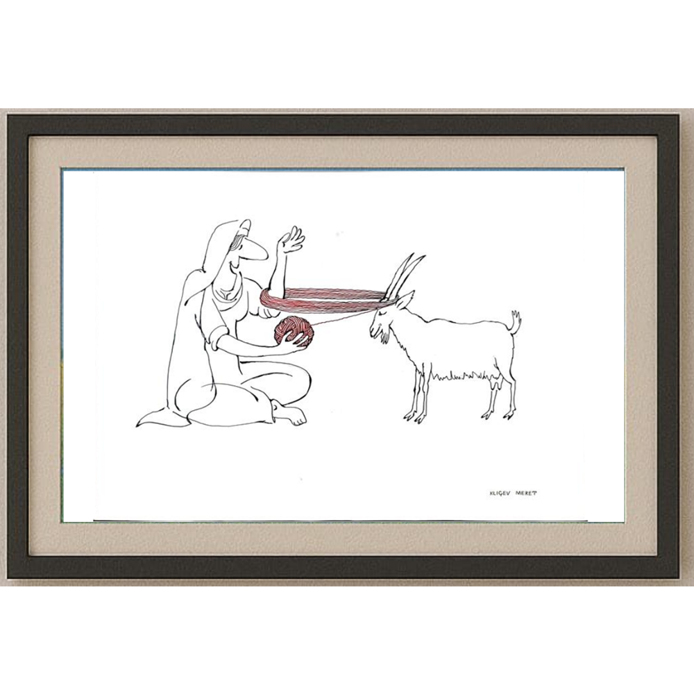 Meret Klıçev 43x30cm Orijinal Karikatür BOD02003