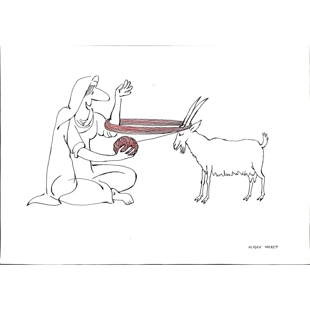 Meret Klıçev 43x30cm Orijinal Karikatür BOD02003