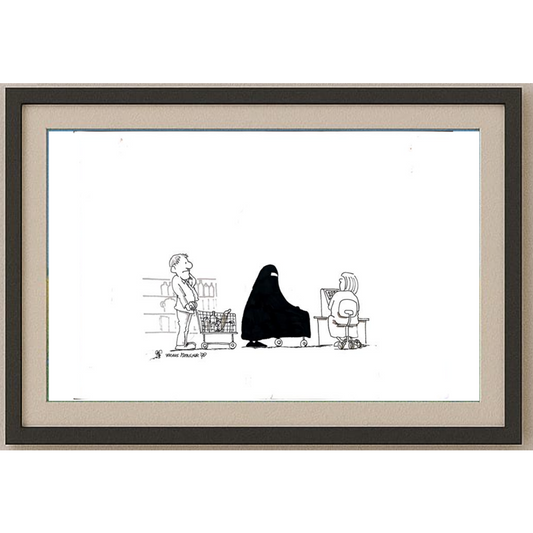 Frans Mensink 43x30cm Orijinal Karikatür BOD02008