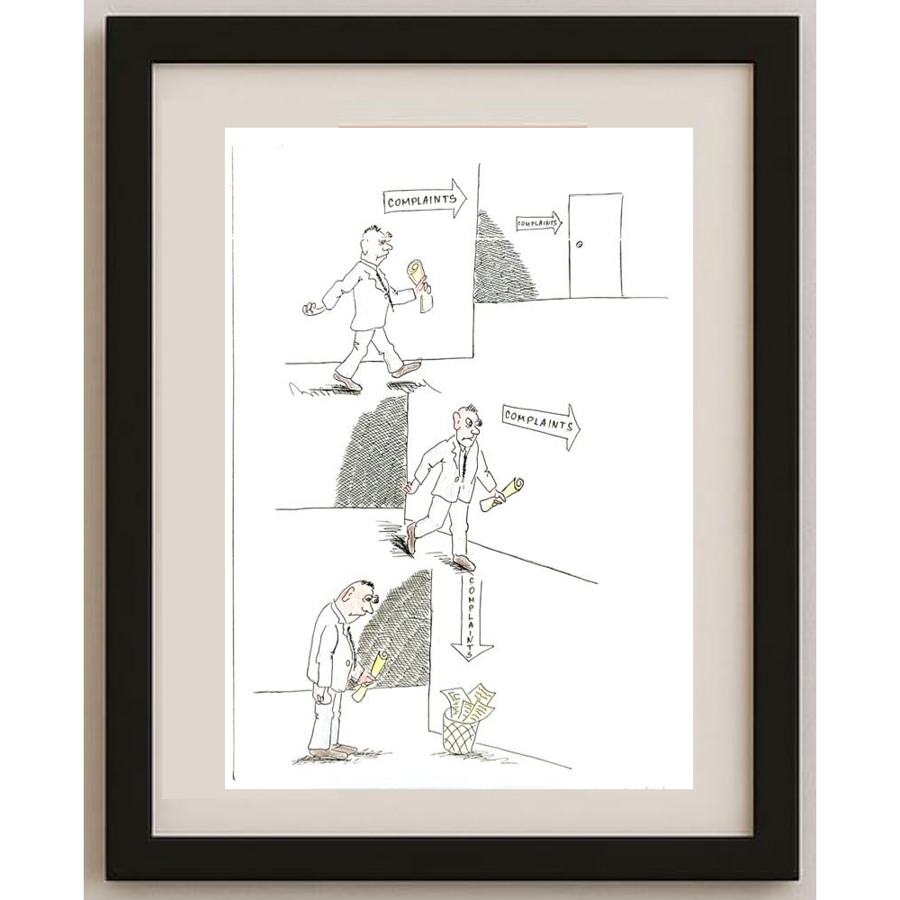 George Sabev 35x25cm Orijinal Karikatür BOD02010