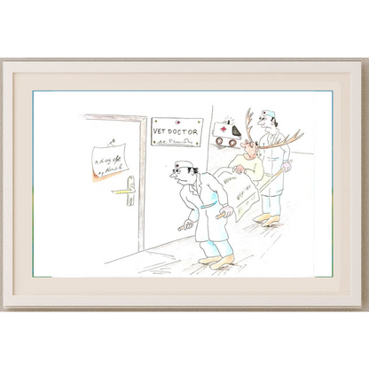 George Sabev 35x25cm Orijinal Karikatür BOD02014
