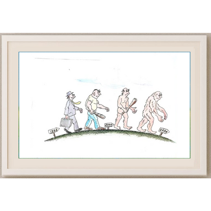 George Sabev 35x25cm Orijinal Karikatür BOD02015