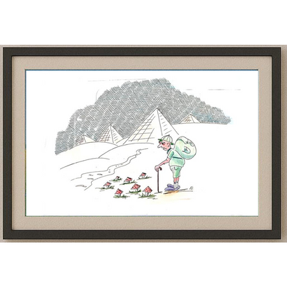 George Sabev 35x25cm Orijinal Karikatür BOD02016