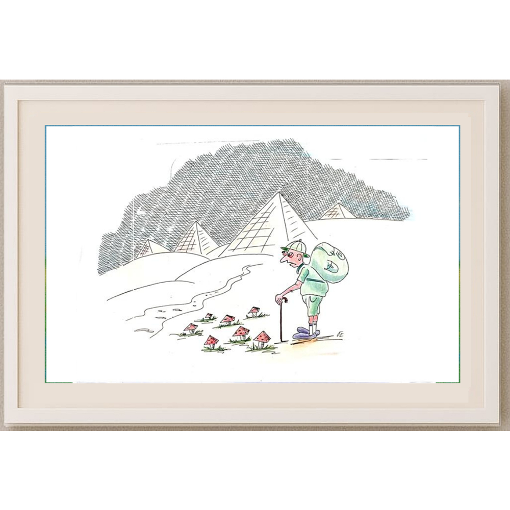George Sabev 35x25cm Orijinal Karikatür BOD02016