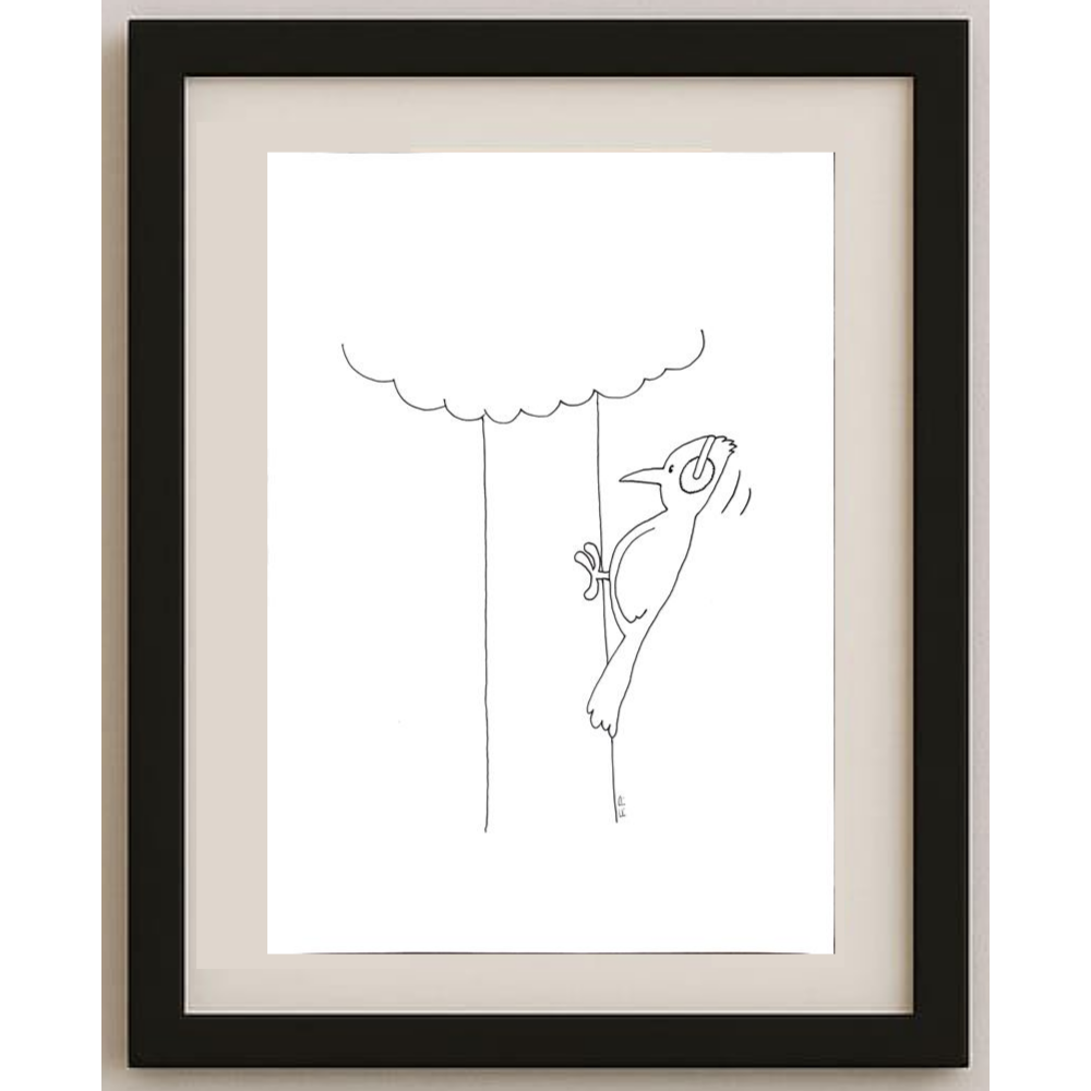 Pour Mohammad Khan Farhad 35x25cm Orijinal Karikatür BOD02020