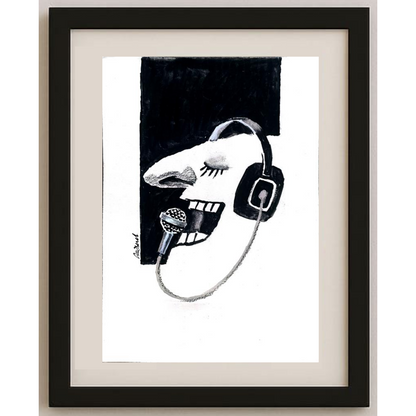 Stojan Dechev 35x25cm Orijinal Karikatür Tablo BOD02024