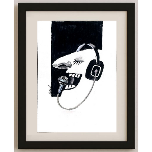 Stojan Dechev 35x25cm Orijinal Karikatür Tablo BOD02024